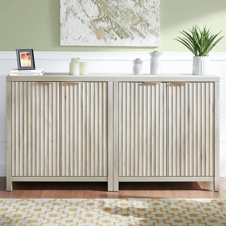 Elevate Your Space with the Oxford Fluted Sideboard Buffet Cabinet