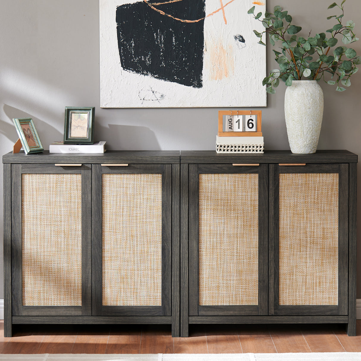 Rattan 2-Door Storage Sideboard