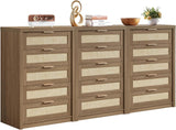 5 Drawer Rattan Dresser Storage Cane Cabinet