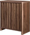 Wooden Wave Pattern Double-Door Storage Cabinet