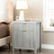 Oxford 2 Drawer Nightstand with Charging Station, Fluted Panel