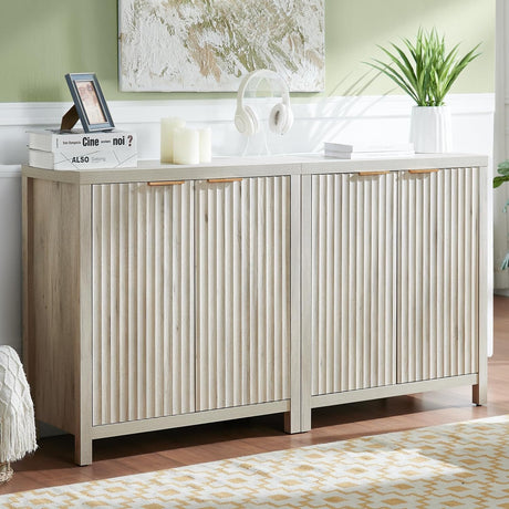 Oxford Fluted Sideboard Buffet Cabinet with Adjustable Shelves