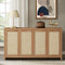 Rattan 4-Door Storage Sideboard Cabinet