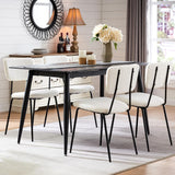 Boucle Dining Chairs Set of 4, 18.7 in Seat Height