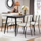 Boucle Fabric Dining Chairs Set of 4