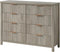 Wooden Fluted Wide Modern Chest of 8 Drawers