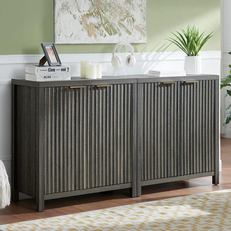 Oxford Fluted Sideboard Buffet Cabinet with Adjustable Shelves