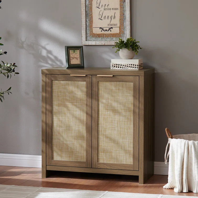 Rattan 2-Door Storage Sideboard