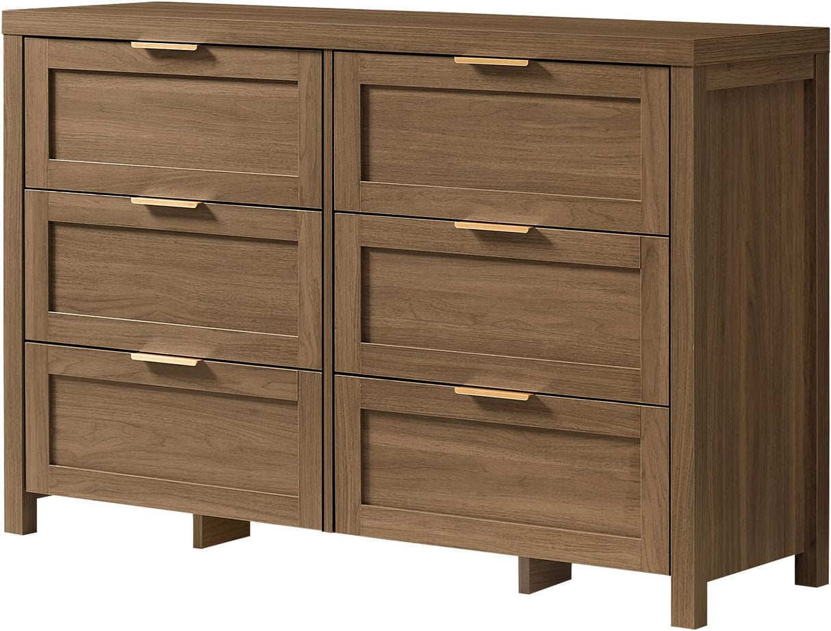 Wooden 6-Drawer Dresser Storage Chest