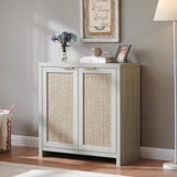 Hampstead Rattan Storage Cabinet with Adjustable Shelves