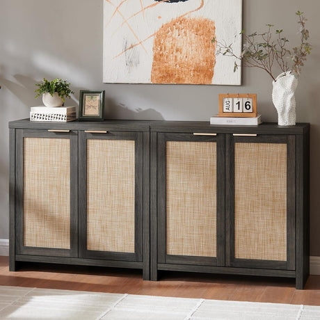 Rattan 2-Door Storage Sideboard