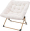 Faux Fur Foldable Comfy Saucer Chair