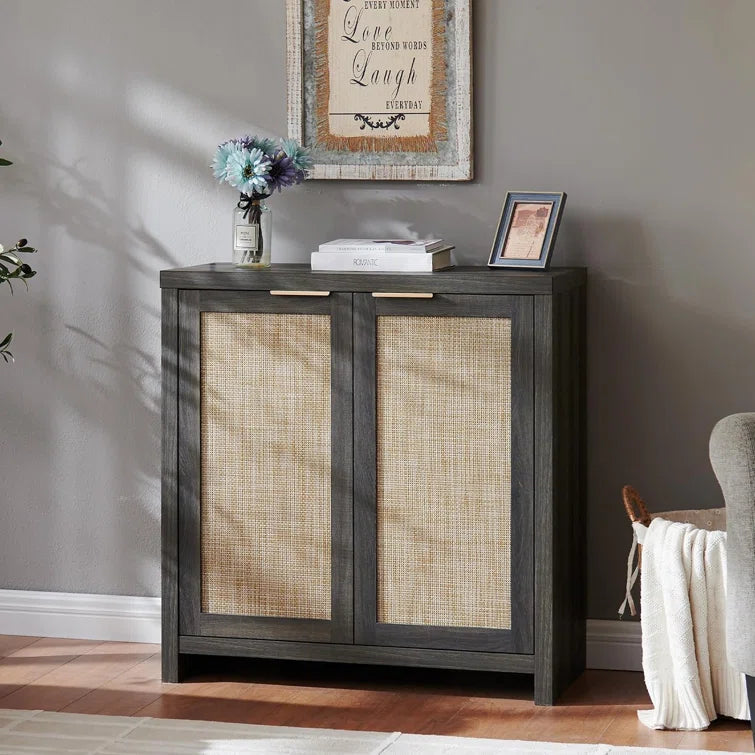 Rattan 2-Door Storage Sideboard