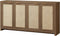 Rattan 4-Door Storage Sideboard Cabinet