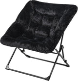 Faux Fur Foldable Comfy Saucer Chair