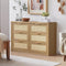 Rattan 6-Drawer Dresser Storage Chest