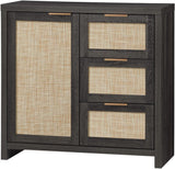 Rattan 3-Drawer 1-Door Storage Cabinet