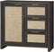 Rattan 3-Drawer 1-Door Storage Cabinet