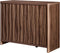 Wooden Wave Pattern 3-Door Storage Cabinet