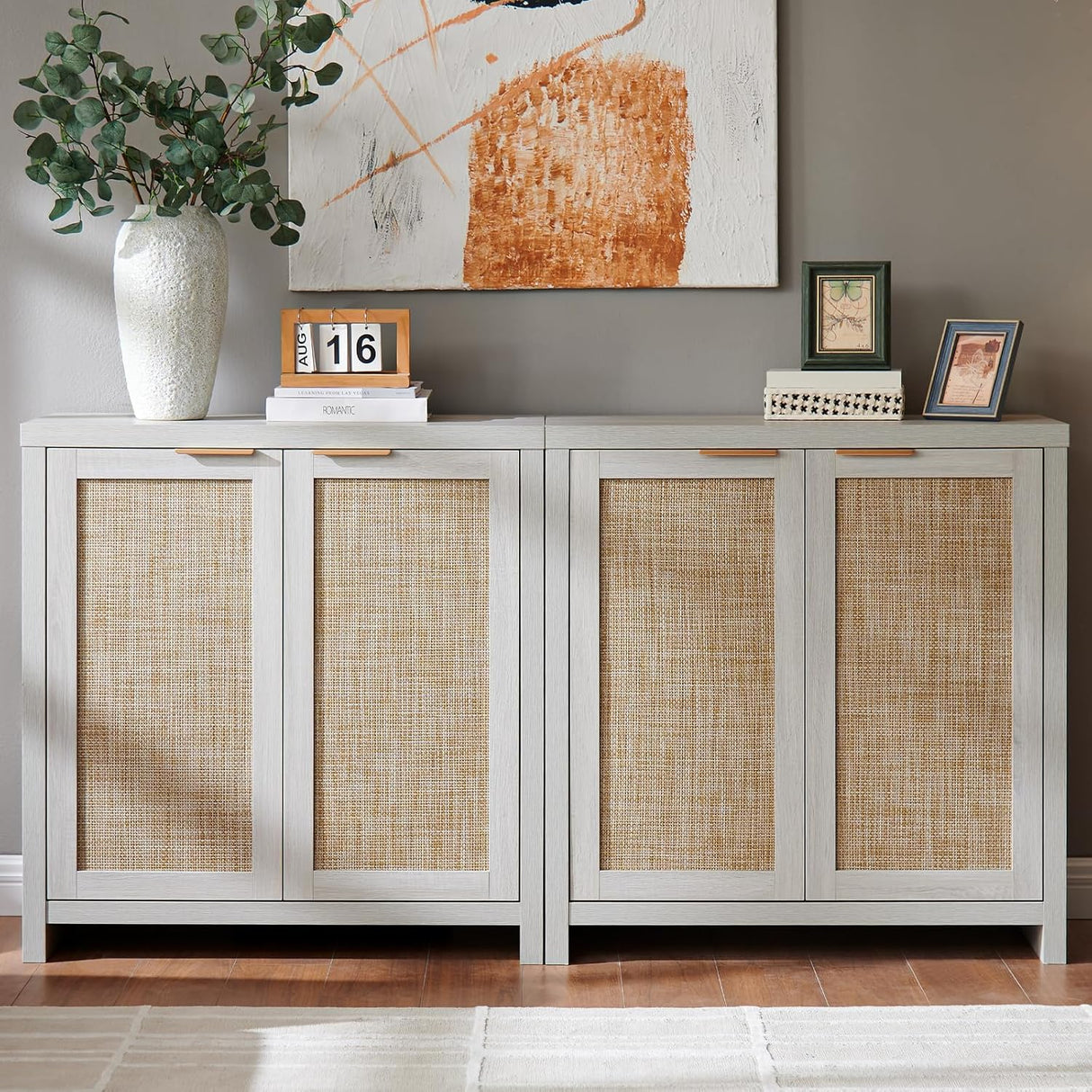 Rattan 2-Door Storage Sideboard