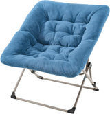 Faux Fur Foldable Comfy Saucer Chair