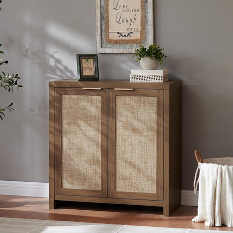 Hampstead Rattan Storage Cabinet with Adjustable Shelves