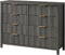 Wooden Fluted Wide Modern Chest of 8 Drawers