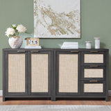 Hampstead Rattan Cabinet with 3 Doors and 3 Drawers