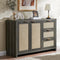 Hampstead Rattan 3 Drawer Storage Cabinet with 2 Doors