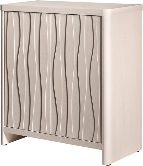 Cornwall Wave Pattern Storage Cabinet with Adjustable Shelves