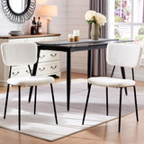 Modern Kitchen Round Dining Chairs Set of 2