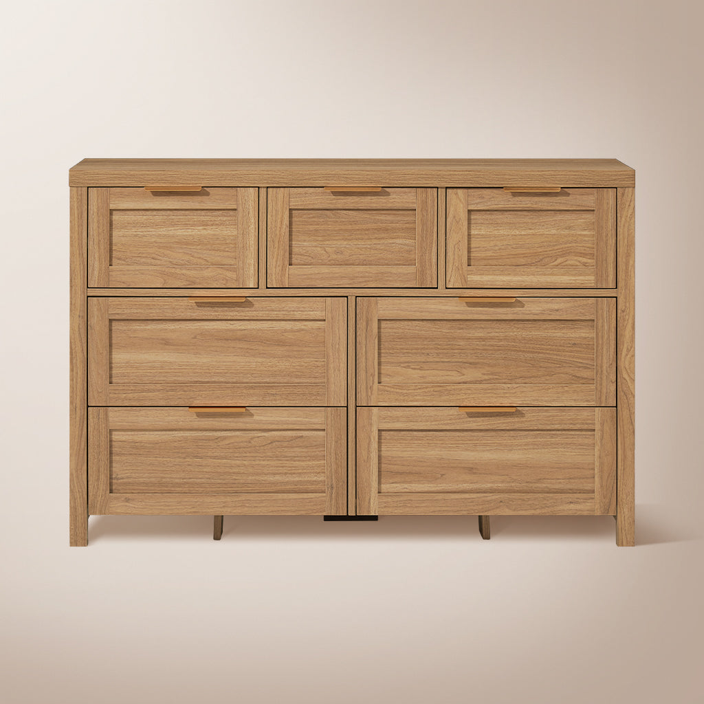 Wooden 7-Drawer Dresser Storage Chest