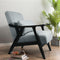 Linen Fabric Mid-Century Modern Single Reading Armchair