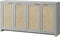 Rattan 4-Door Storage Sideboard Cabinet