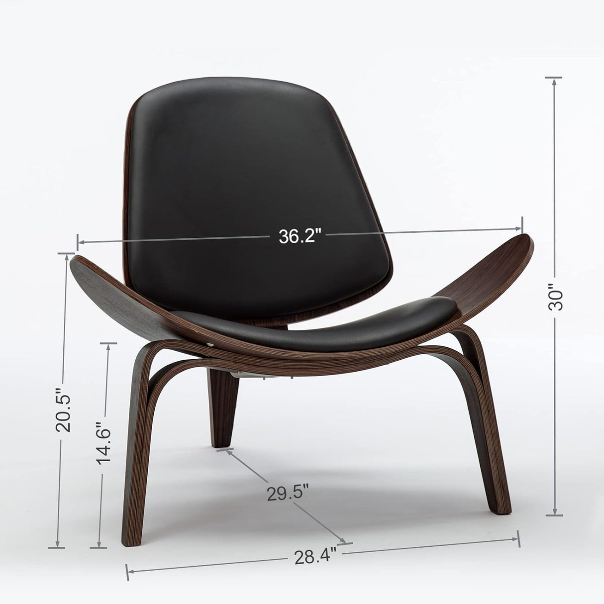 Modern Accent Chair with Protective Foot Pads, Ergonomic Chair