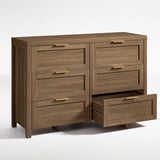 Wooden 6-Drawer Dresser Storage Chest