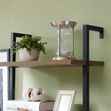 Rattan Ladder 5 Tier Open Tall Bookshelf