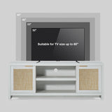 Hampstead 65 inch Rattan TV Stand with Storage