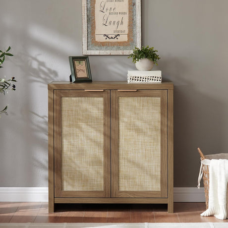 Rattan 2-Door Storage Sideboard