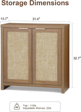 Hampstead Rattan Storage Cabinet with Adjustable Shelves