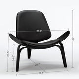 Modern Accent Chair with Protective Foot Pads, Ergonomic Chair