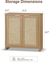 Hampstead Rattan Storage Cabinet with Adjustable Shelves