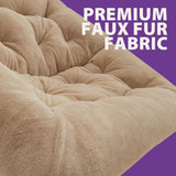 Faux Fur Foldable Comfy Saucer Chair