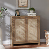 Hampstead Rattan Storage Cabinet with Adjustable Shelves