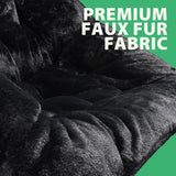 Faux Fur Foldable Comfy Saucer Chair