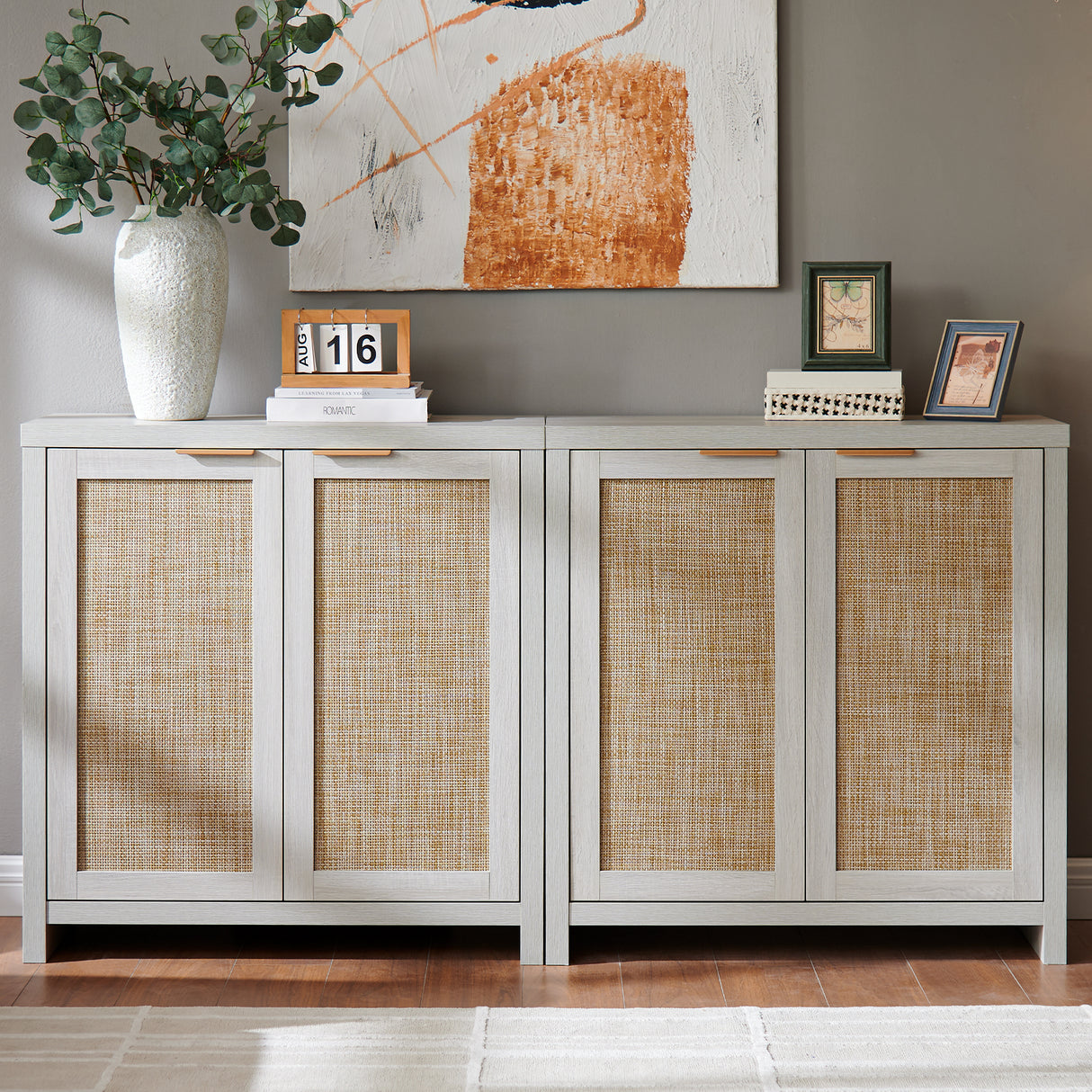 Rattan 2-Door Storage Sideboard