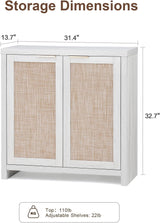 Rattan 2-Door Storage Sideboard