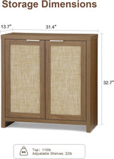 Rattan 2-Door Storage Sideboard