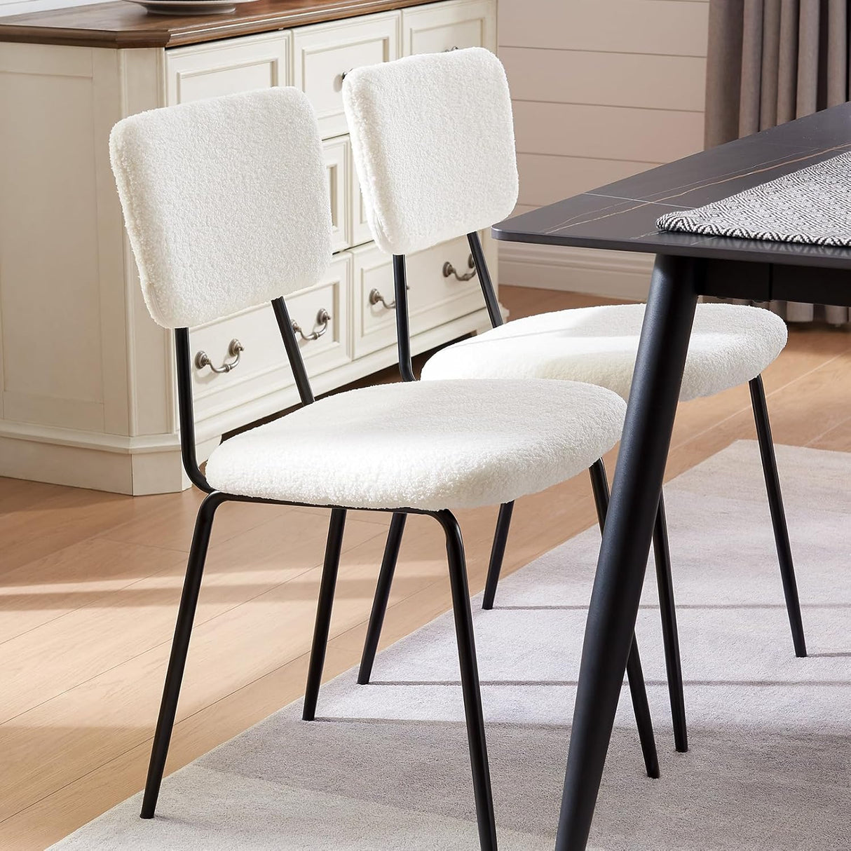 Modern Kitchen Round Dining Chairs Set of 2