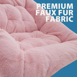 Faux Fur Foldable Comfy Saucer Chair